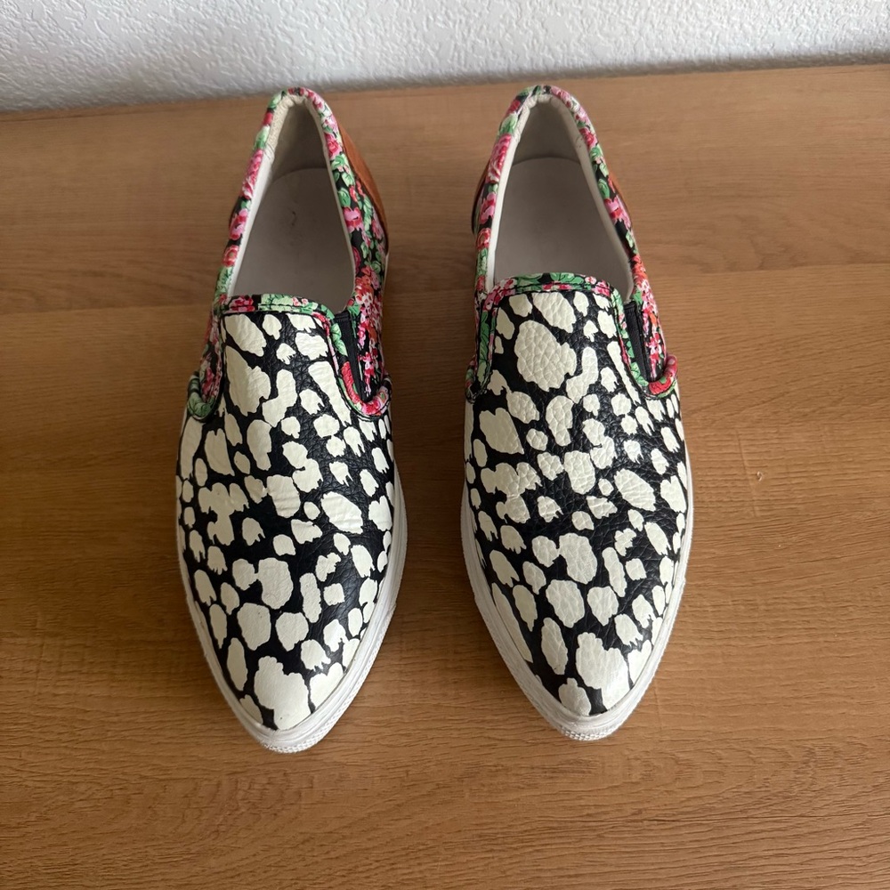 Coach C103 Slip On Floral Dotted Pointed Slip On Sneakers 5
